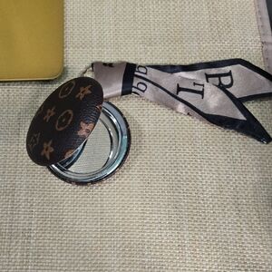 Compact Mirror with Ribbon Bag Charm NWOT
